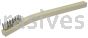 Weiler 44167V Small Handle Wire Scratch Brush Stainless Steel Fill Wood Block 3 x 7 Rows Vending Ready