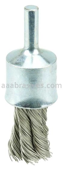 Weiler 10218 1/2" Knot Wire End Brush .014" Stainless Steel Fill