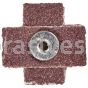2-1/2 x 2-1/2 x 3/4 120 8-32 Merit Aluminum Oxide (8 Ply) Cross Pads