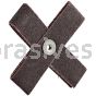 4 x 4 x 1-1/2 /80 /1/4-20 /Merit Aluminum Oxide (8 Ply) /Cross Pads