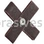 4 x 4 x 1 /120 /1/4-20 /Merit Aluminum Oxide (8 Ply) /Cross Pads