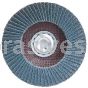 4-1/2 x 5/8-11 40 Grit Merit Type 27 Zirc Powerflex Flap Discs