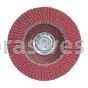 5 x 5/8-11 80 Grit Merit Ultra Ceramic Plus Type 29 R981 Powerflex Flap Discs