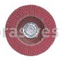 4 X 3/8-24 60 Grit Merit Ultra Ceramic Plus Type 29 R981 Powerflex Flap Discs
