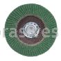 7 x 5/8-11 100 Grit Merit Premium Zirconia Plus Type 29 R801 Powerflex Flap Discs