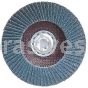 4-1/2 x 5/8-11 60 Grit Merit Type 27 Zirc Powerflex Flap Discs