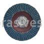 7 x 5/8-11 36 Grit Merit Type 27 High Density  Fiberglass Plate Zirc Flap Discs