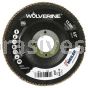 Weiler 31346 - 4-1/2" 80Z 7/8" A.H. Wolverine Abrasive Flap Disc Angled Phenolic Backing - 012382313463