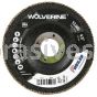 Weiler 31347 - 4-1/2" 120Z 7/8" A.H. Wolverine Abrasive Flap Disc Angled Phenolic Backing - 012382313470