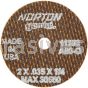 Norton 2 x .035 x 1/4 Gemini Free Cut D Sides ReinforcedType 01 Straight Wheels