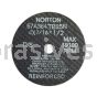 Norton 4 x 1/16 x 1/2 57A364-TB25N D Sides Reinforced Type 01 Straight Wheels