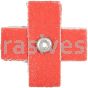 Norton 66261132252 2 x 2 x 3/4 80 Grit R326 A/O Blend Cross Pads