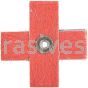 Norton 66261132253 2 x 2 x 3/4 120 Grit R326 A/O Blend Cross Pads