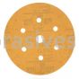 3M™ 7000118769 6" P120 Grit 236U Hookit™ Gold Dust Free Sanding Disc 01081