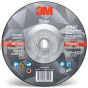 3M&trade; 7010410646 6 x 1/4 x 5/8-11 Type 27 Silver Depressed Center Grinding Wheel 87447