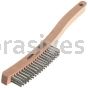 Osborn Scratch Brush 3 X 19 Rows 13-3/4” OAL X .012 Brass #84004