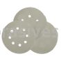 5" Hook and Loop Sanding Disc 220 Grit S/C White Stearated No Hole