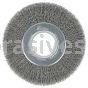 Weiler 03100 7" Wide Face Crimped Wire Wheel .014" Steel Fill 2" Arbor Hole