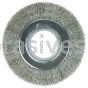 Weiler 06440 6" Medium Face Crimped Wire Wheel .0104" Stainless Steel Fill 2" Arbor Hole