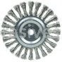 Weiler 08695 6" Cable Twist Knot Wire Wheel .023" Stainless Steel Fill 5/8"-1/2" Arbor Hole