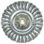 Weiler 08916 Roughneck Jr. 6" Filler Pass Weld Cleaning Brush .023" Steel Wire Fill 5/8"-11 UNC Nut