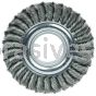 Weiler 09180 6" Standard Twist Knot Wire Wheel .016" Steel Fill 2" Arbor Hole