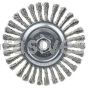 Weiler 09396 Roughneck Jr. 6" Filler Pass Weld Cleaning Brush .023" Stainless Steel Wire Fill 5/8"-11 UNC Nut