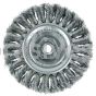 Weiler 13117 Standard Twist Knot Wire Wheel 4" .020" Steel Fill 3/8"-24 UNF Nut