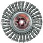 Weiler 13126 Mini Roughneck 4" Stringer Bead Wire Wheel .020" Steel Fill M10x1.50 Nut