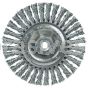 Weiler 13128 Mini Roughneck 4" Stringer Bead Wire Wheel .020" Steel Fill 3/8"-24 UNF Nut