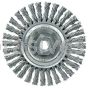 Weiler 13130 Mini Roughneck 4" Stringer Bead Wire Wheel .020" Steel Fill 1/2"-13 UNC Nut
