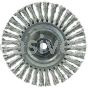 Weiler 13132 Mini Roughneck 4" Stringer Bead Wire Wheel .020" Stainless Steel Fill M10x1.25 Nut
