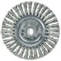 Weiler 13137 Mini Roughneck 4" Stringer Bead Wire Wheel .020" Stainless Steel Fill 1/2"-13 UNC Nut