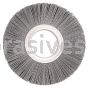 Weiler 20600 6" Nylox Metal Hub Wheel Brush .022/320 SC Crimped Fill 2" Arbor Hole