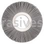Weiler 20610 6" Nylox Metal Hub Wheel Brush .035/180 SC Crimped Fill 2" Arbor Hole