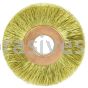 Weiler 29178 1-1/2" Small Diameter Crimped Wire Wheel .005" Brass Fill 3/8" Arbor Hole