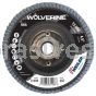 Weiler 31408 4-1/2" Wolverine Abrasive Flap Disc Flat Type 27 Phenolic Backing 40 Z 5/8"-11 UNC Nut
