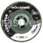 Weiler 31447 6" Wolverine Abrasive Flap Disc Angled Type 29 Phenolic Backing 40 Z 7/8" Arbor Hole