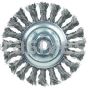 Weiler 36217 Wolverine 4" Knot Wire Wheel Standard Twist .014" Steel Fill M14 x 2.0 Nut