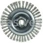 Weiler 36296 Wolverine 5" Knot Wire Wheel Stringer Bead Twist .020" Stainless Steel Fill 5/8"-11 UNC Nut