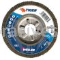 Weiler 50503 4" Tiger Disc Abrasive Flap Disc Conical Type 29 Aluminum Backing 40 Z 5/8" Arbor Hole