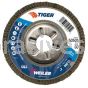 Weiler 50505 4" Tiger Disc Abrasive Flap Disc Conical Type 29 Aluminum Backing 80 Z 5/8" Arbor Hole