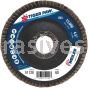 Weiler 51120 4-1/2" Tiger Paw Abrasive Flap Disc Angled Type 29 Phenolic Backing 60 Z 7/8" Arbor Hole