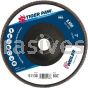 Weiler 51138 7" Tiger Paw Abrasive Flap Disc Flat Type 27 Phenolic Backing 60 Z 7/8" Arbor Hole