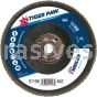 Weiler 51156 5" Tiger Paw Abrasive Flap Disc Flat Type 27 Phenolic Backing 40 Z 5/8"-11 UNC Nut