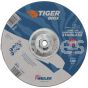 Weiler 58126 9" x 1/4" TIGER INOX Type 27 Grinding Wheel INOX24R 5/8"-11 Nut