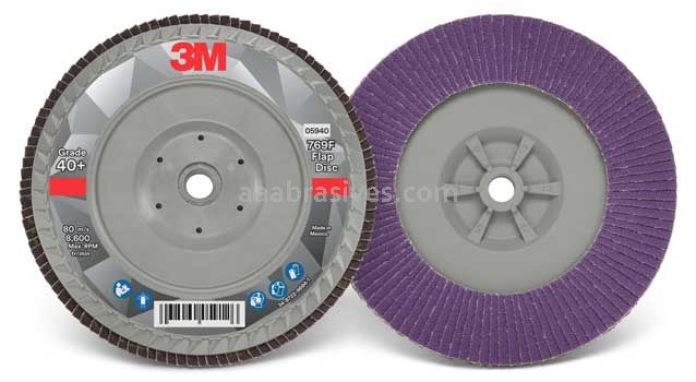 3M™ 7100178233 7 x 5/8-11 40+ Grit 769F T27 Flap Disc