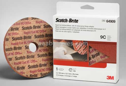 3M™ Scotch-Brite™ 7100057656 6 x 1/2 x 1 9C CRS+ Rapid Cut Unitized Wheel
