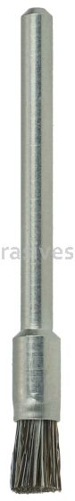 Weiler 26116 3/16" Miniature End Brush Stiff Hair Fill 3/32" Stem