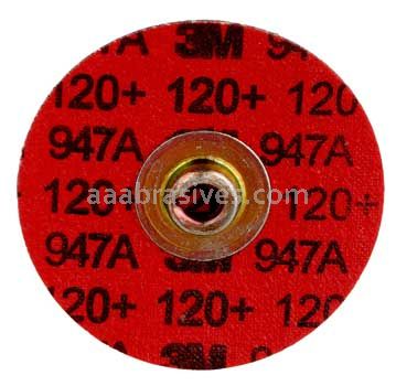 3M™ 7100076936 1-1/2" 120 Grit Maroon TR 947A Cubitron™ II Roloc™ Durable Edge Disc